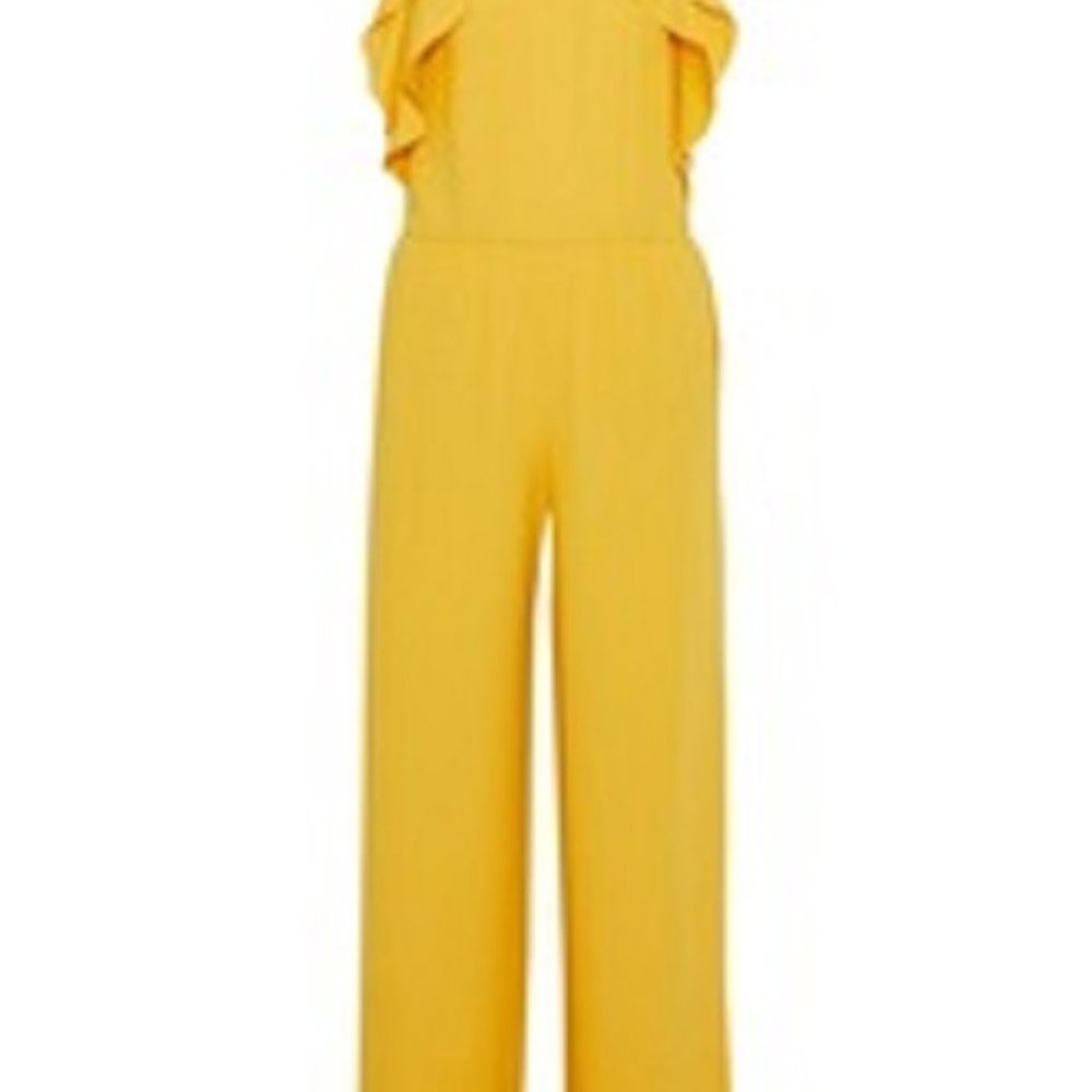 Red Valentino Sleeveless Jumpsuit with Frill Detail